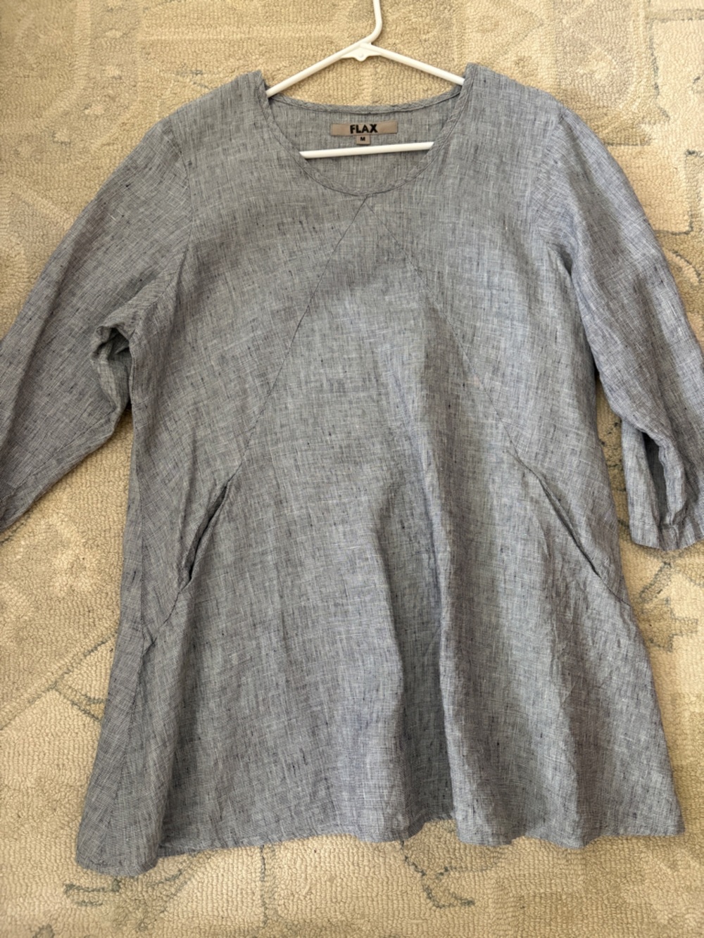 Flax Heather Gray Linen Top